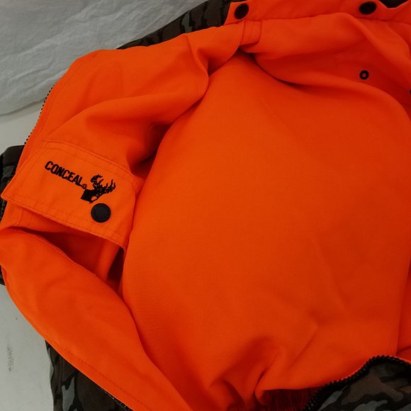 Vintage Winchester Reversible Coveralls Jumpsuit Mens Large Trebark Camo/Safety - Picture 10 of 11